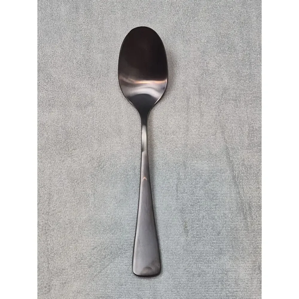 Mikasa Hospitality Black Blair Stainless Steel Soup Spoon 12pk 5262520 8 1/10